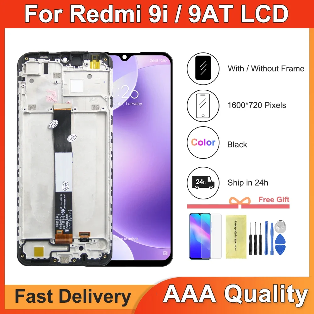 6.53'' For Xiaomi Redmi 9i Lcd Display Touch Screen Digitizer Assembly For Redmi 9AT M2006C3LII Display With Frame
6.53'' For Xiaomi Redmi 9i Lcd Display Touch Screen Digitizer Assembly For Redmi 9AT M2006C3LII Display With Frame