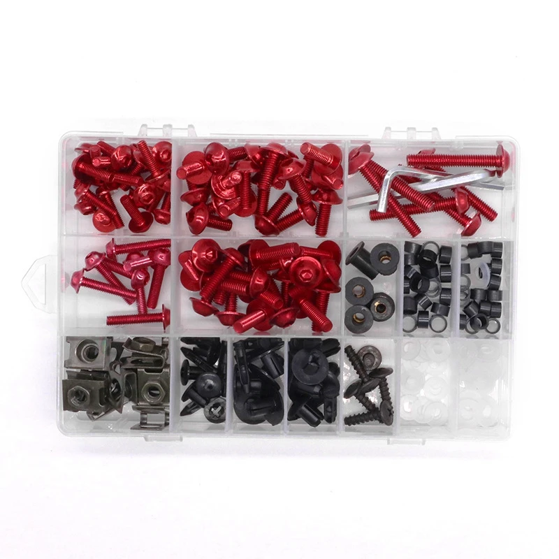 195PCS Motorcycle Fairing Bolts Screw Kit for 1199 1098 899 848 Panigale Corse 1000 Red
195PCS Motorcycle Fairing Bolts Screw Kit for 1199 1098 899 848 Panigale Corse 1000 Red