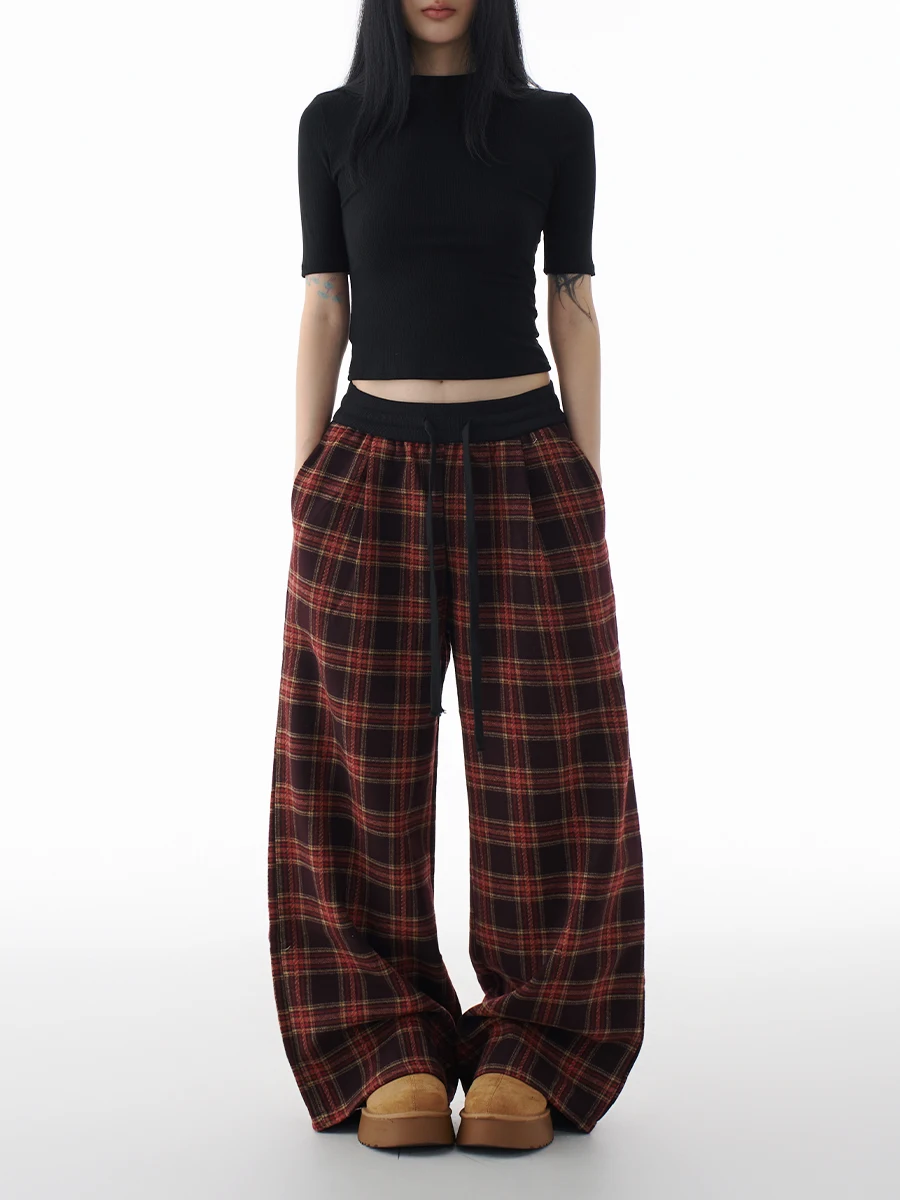 Retro Plaid Loose Dstring Casual Pants Women Autumn Winter New Color Blo Waist Wide Leg id Pants Comfortable Straight Leg
Retro Plaid Loose Dstring Casual Pants Women Autumn Winter New Color Blo Waist Wide Leg id Pants Comfortable Straight Leg