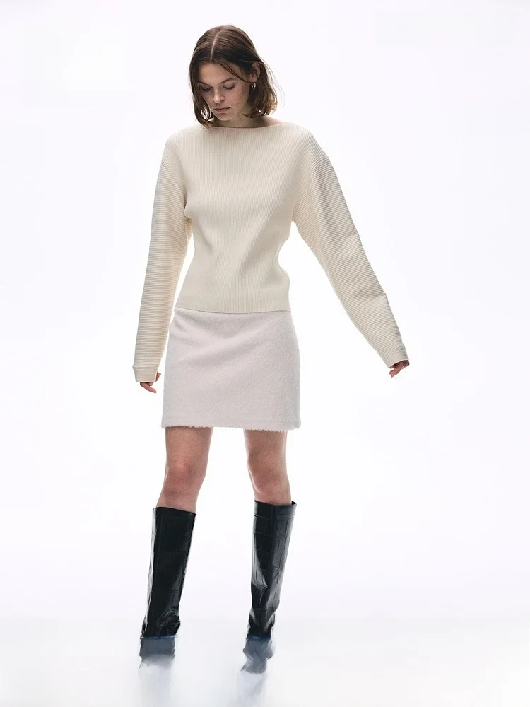 H&M Women's Knitted Sweater Casual Style Slim Fit One-Shoulder Polyester Viscose Blend Regular Thickness Summer Row Series
H&M Women's Knitted Sweater Casual Style Slim Fit One-Shoulder Polyester Viscose Blend Regular Thickness Summer Row Series