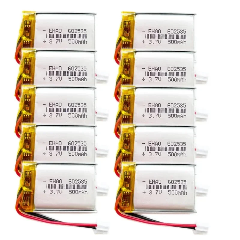 10 PCS 3.7V 500mAh LiPo Rechargeable Battery 602535 + JST 2.0mm 2pin Connector For Mp3 GPS Bluetooth Speaker Camera Smart Watc
10 PCS 3.7V 500mAh LiPo Rechargeable Battery 602535 + JST 2.0mm 2pin Connector For Mp3 GPS Bluetooth Speaker Camera Smart Watc