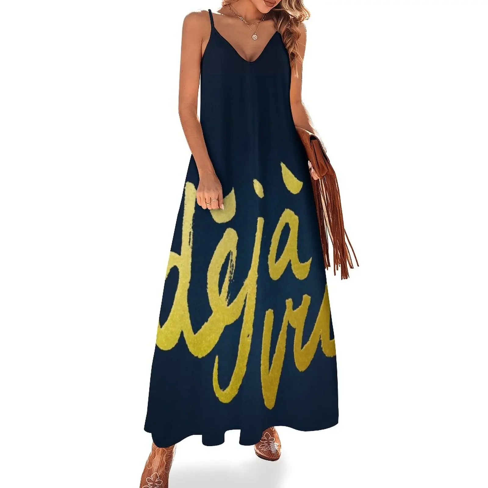 Déjà Vu - Gold Lettering Sleeveless Dress Women's long dress elegant women's dresses sale Dresses for wedding party
Déjà Vu - Gold Lettering Sleeveless Dress Women's long dress elegant women's dresses sale Dresses for wedding party