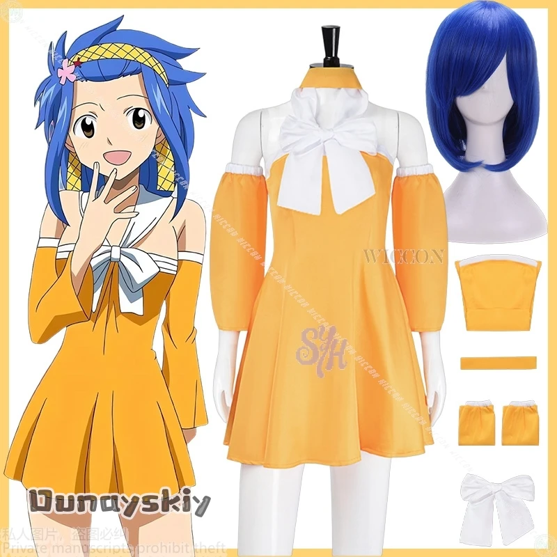 Levy McGarden Cosplay Fairy Anime Costume Kawaii Orange Dress Tail Lovely Uniform Bow Lolita Blue Wigs Halloween Disguise Suits
Levy McGarden Cosplay Fairy Anime Costume Kawaii Orange Dress Tail Lovely Uniform Bow Lolita Blue Wigs Halloween Disguise Suits