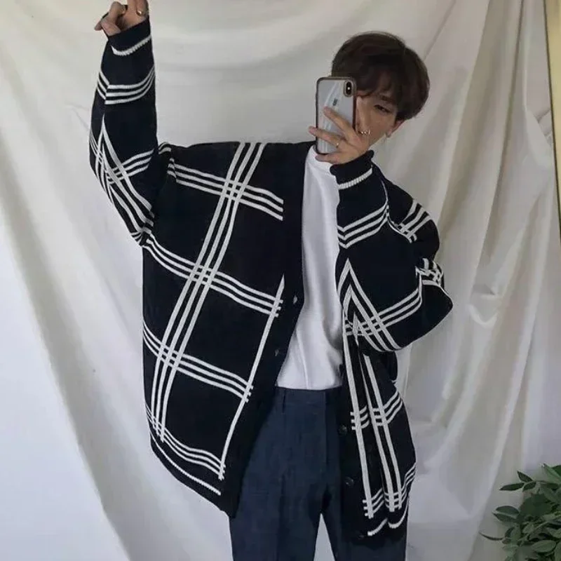 Men's Clothing Plaid Blue Knit Sweater Male Cardigan V Neck Korean 2024 Autumn Cotton Fashion Sale Overfit Tops Korean Style X
Men's Clothing Plaid Blue Knit Sweater Male Cardigan V Neck Korean 2024 Autumn Cotton Fashion Sale Overfit Tops Korean Style X