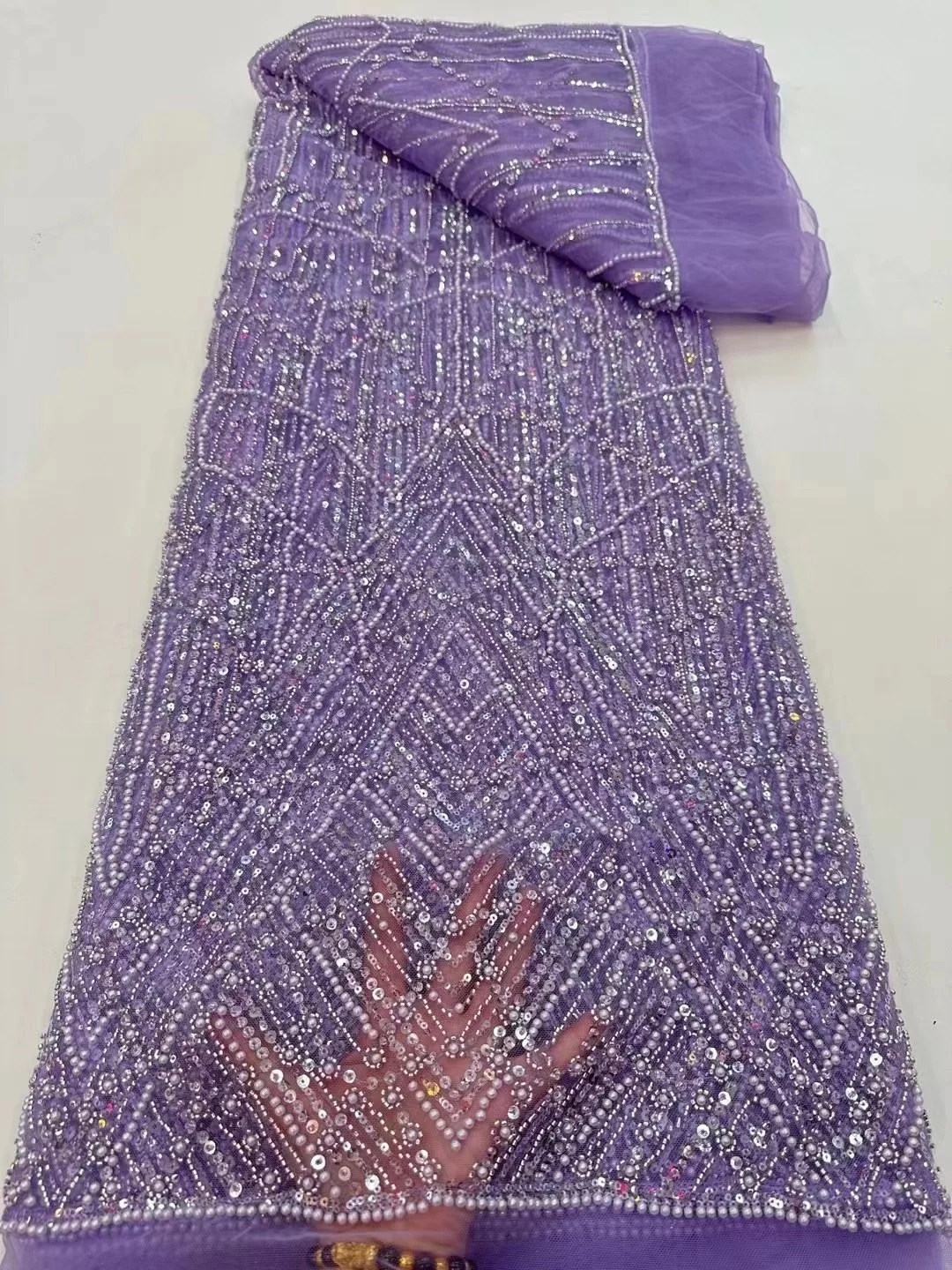 2024 Latest Gorgeous African Handmade Beads Laces Fabrics Luxury Nigerian Sequins Mesh Lace Fabric For Dubai Wedding Party Dress
2024 Latest Gorgeous African Handmade Beads Laces Fabrics Luxury Nigerian Sequins Mesh Lace Fabric For Dubai Wedding Party Dress