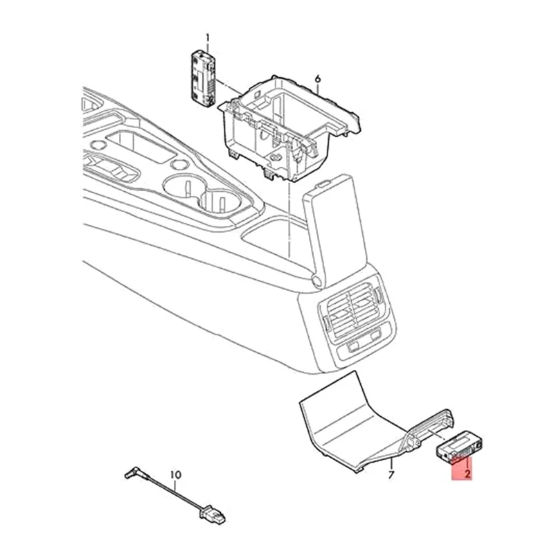 2 Holes USB TYP-C Port With Integrated Voltage Converter Rear Center 4N1035954 For A6 Avant A7 A8 E-Tron Q7 Q8
2 Holes USB TYP-C Port With Integrated Voltage Converter Rear Center 4N1035954 For A6 Avant A7 A8 E-Tron Q7 Q8
