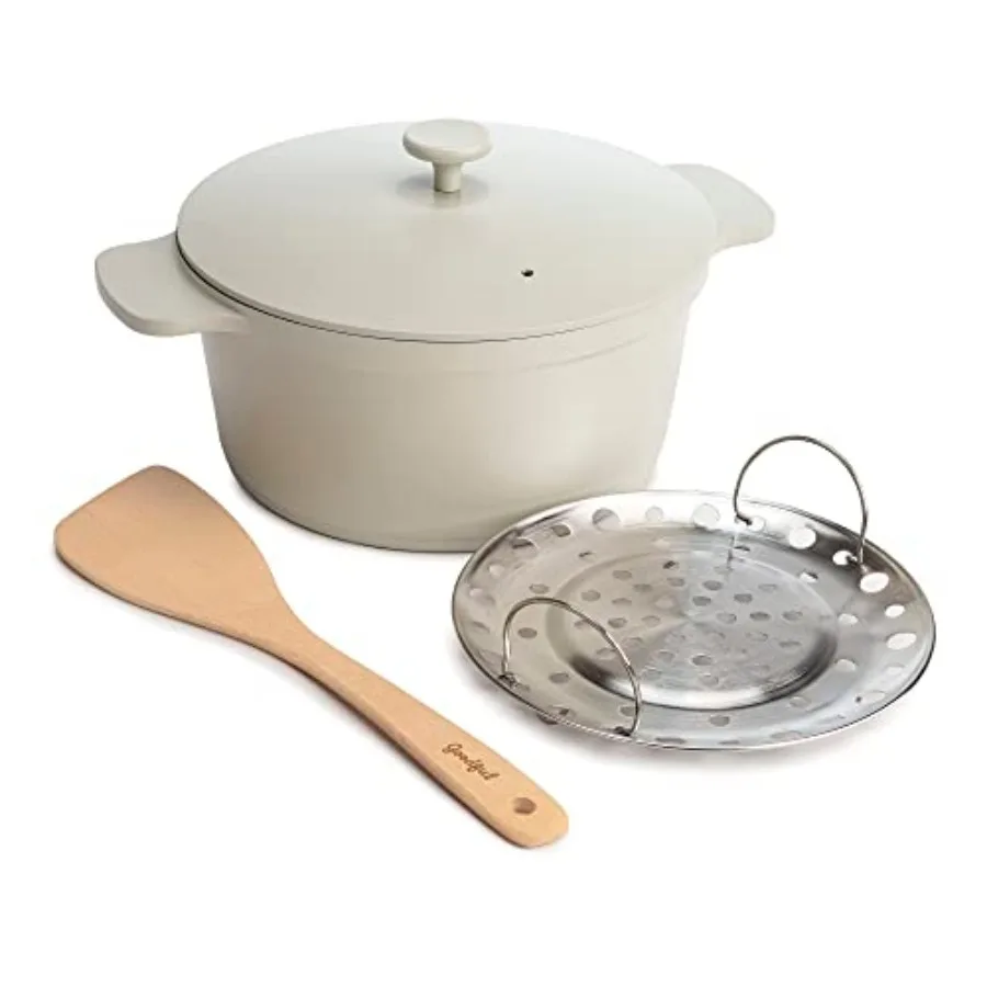 All-In-One Pot, Multilayer Nonstick, High Performance Cast Dutch Oven With Matching Lid, Roasting Rack And Turner, Made Without
All-In-One Pot, Multilayer Nonstick, High Performance Cast Dutch Oven With Matching Lid, Roasting Rack And Turner, Made Without