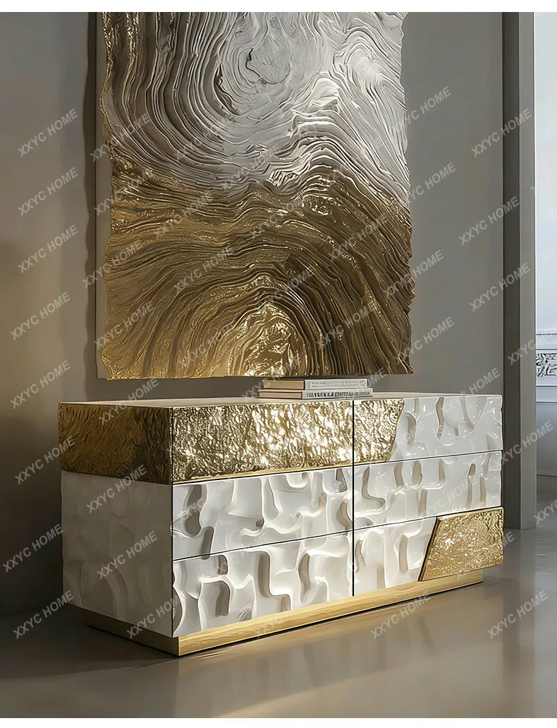 Light luxury art carving six chest cabinets villa living room storage entrance cabinet modern household drawer cabinet
Light luxury art carving six chest cabinets villa living room storage entrance cabinet modern household drawer cabinet