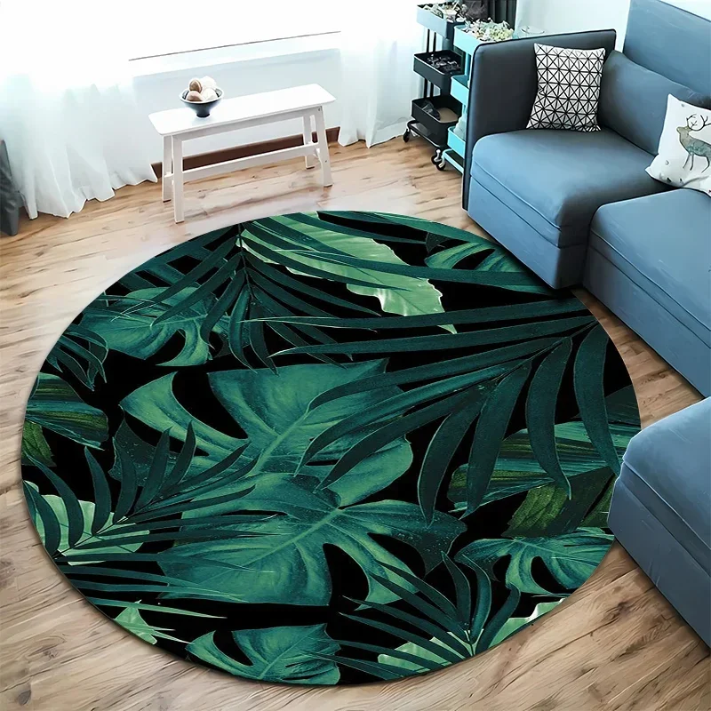 DIS Tropical Leaf Pattern Round Rug Tiger Pattern Circular Carpet Living Room Bedroom Home Decoration Computer
DIS Tropical Leaf Pattern Round Rug Tiger Pattern Circular Carpet Living Room Bedroom Home Decoration Computer