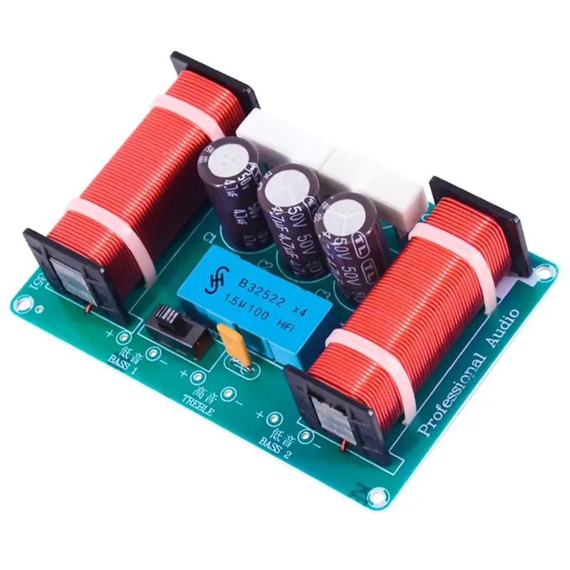 B29C-3 Way Audio Frequency Divider Electronic Accessories Divider Treble + Midrange + Bass Crossover Speakers Filter For Speaker
B29C-3 Way Audio Frequency Divider Electronic Accessories Divider Treble + Midrange + Bass Crossover Speakers Filter For Speaker