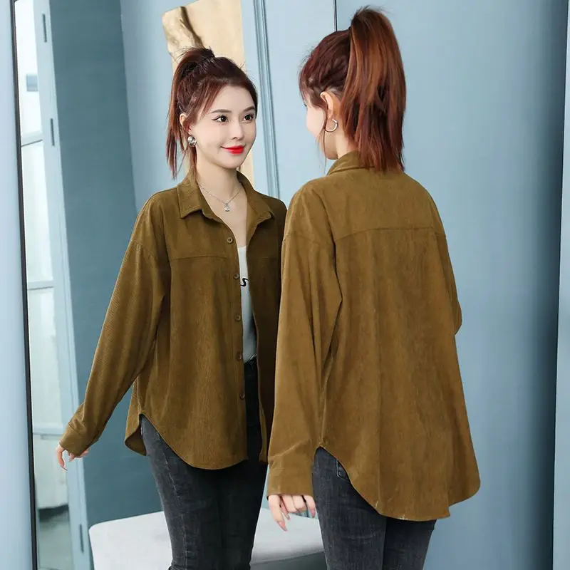 2024 Corduroy Women Blouses Shirts Loose Women Tops and Blouses 2024 Women Long Sleeve Clothing Button Up Loose New T284
2024 Corduroy Women Blouses Shirts Loose Women Tops and Blouses 2024 Women Long Sleeve Clothing Button Up Loose New T284