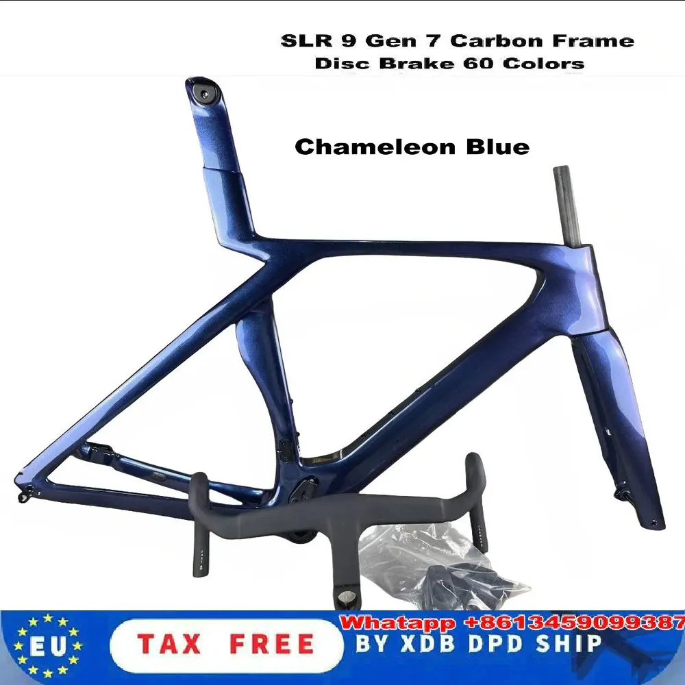 T1000 Blue Chameleon SLR 9 Gen 7 Carbon Bicycle Frame Disc with Handlebar Internal Brake Routing
T1000 Blue Chameleon SLR 9 Gen 7 Carbon Bicycle Frame Disc with Handlebar Internal Brake Routing