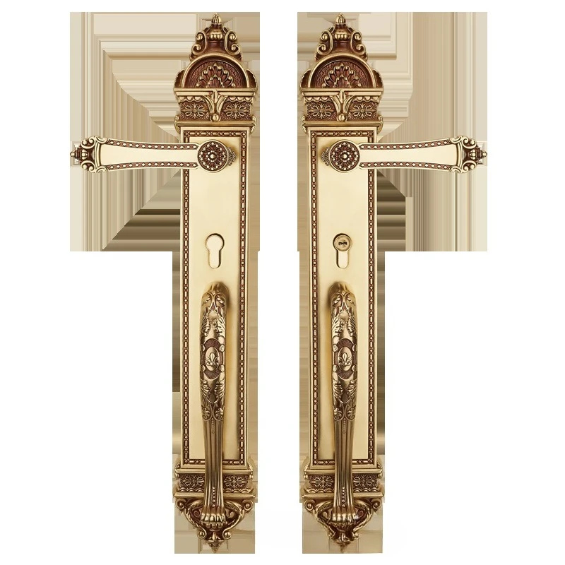 Villa folio European brass double door lock Conference room door lock
Villa folio European brass double door lock Conference room door lock