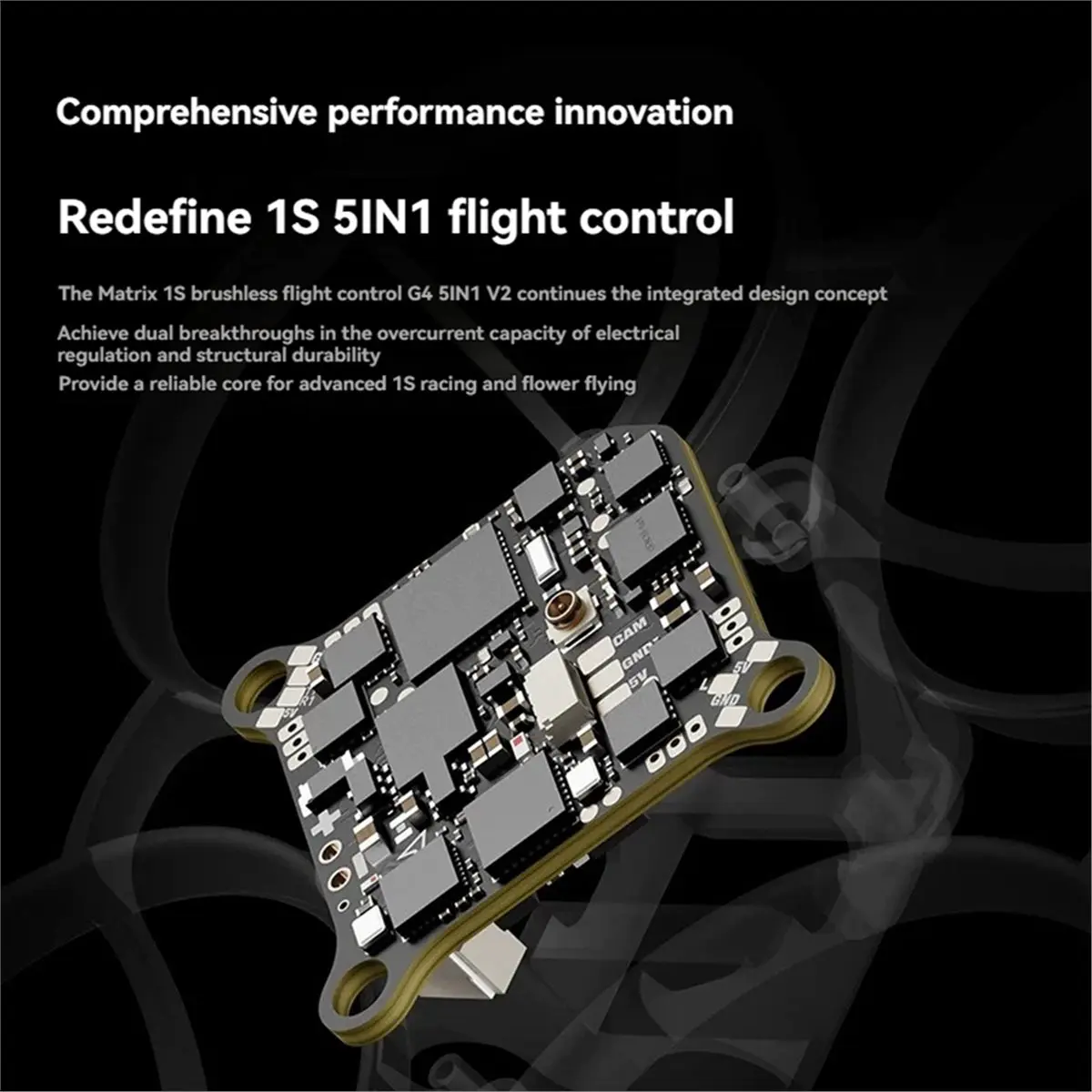 DTC5 Matrix 1S 5-in-1 V2 AIO Brushless Flight Controller 12A Continuous ESC 5.8GHz VTX for Air65/75 II FPV Drone Accessories
DTC5 Matrix 1S 5-in-1 V2 AIO Brushless Flight Controller 12A Continuous ESC 5.8GHz VTX for Air65/75 II FPV Drone Accessories