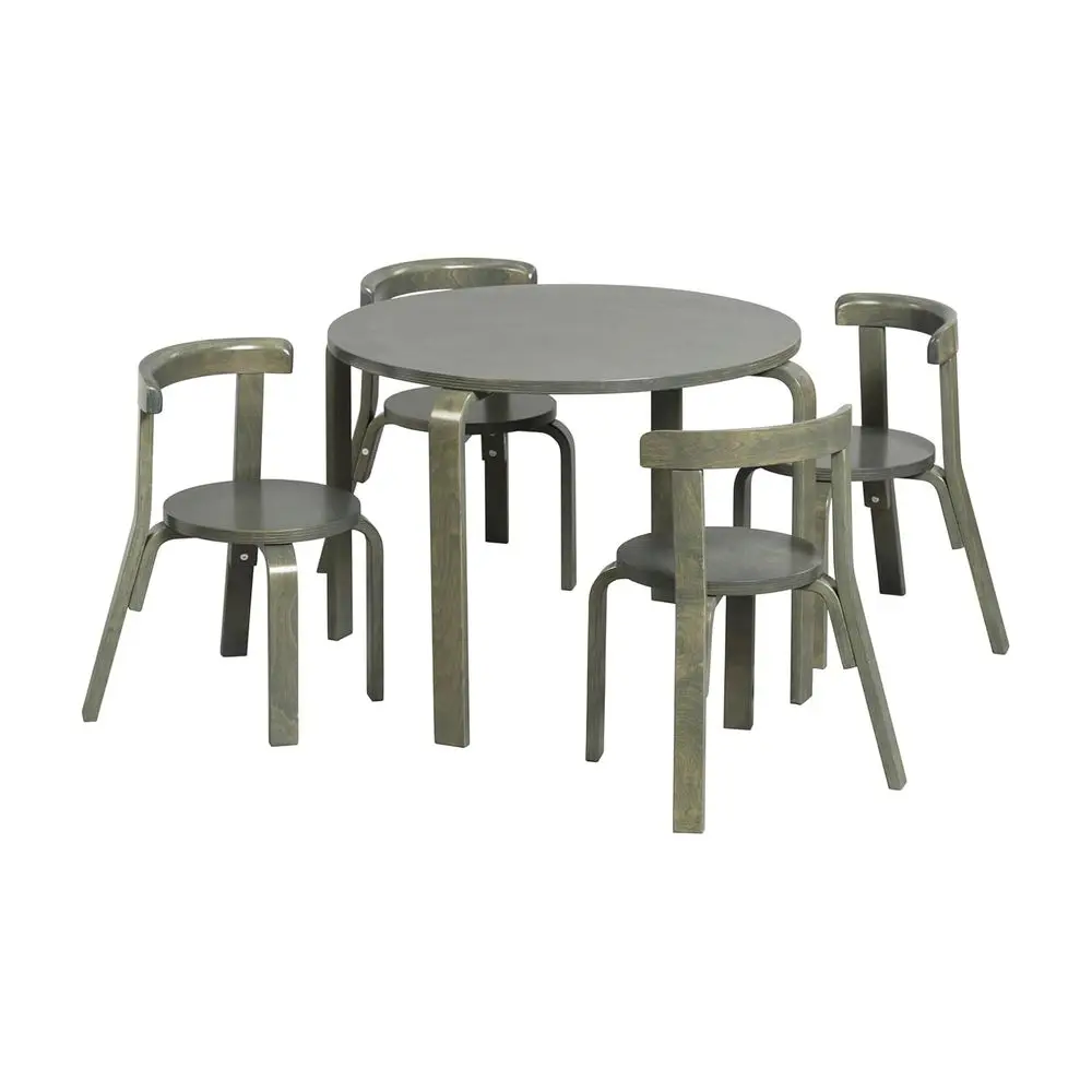 Grey Wash 5-Piece Kids Bentwood Table and Curved Back Chair Set
Grey Wash 5-Piece Kids Bentwood Table and Curved Back Chair Set