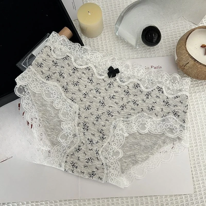 Palando French Lace Edge Underwear Grade Cotton Antibacterial Crotch Middle Waist Women's New FloraBriefs Are Beautiful and Cute
Palando French Lace Edge Underwear Grade Cotton Antibacterial Crotch Middle Waist Women's New FloraBriefs Are Beautiful and Cute