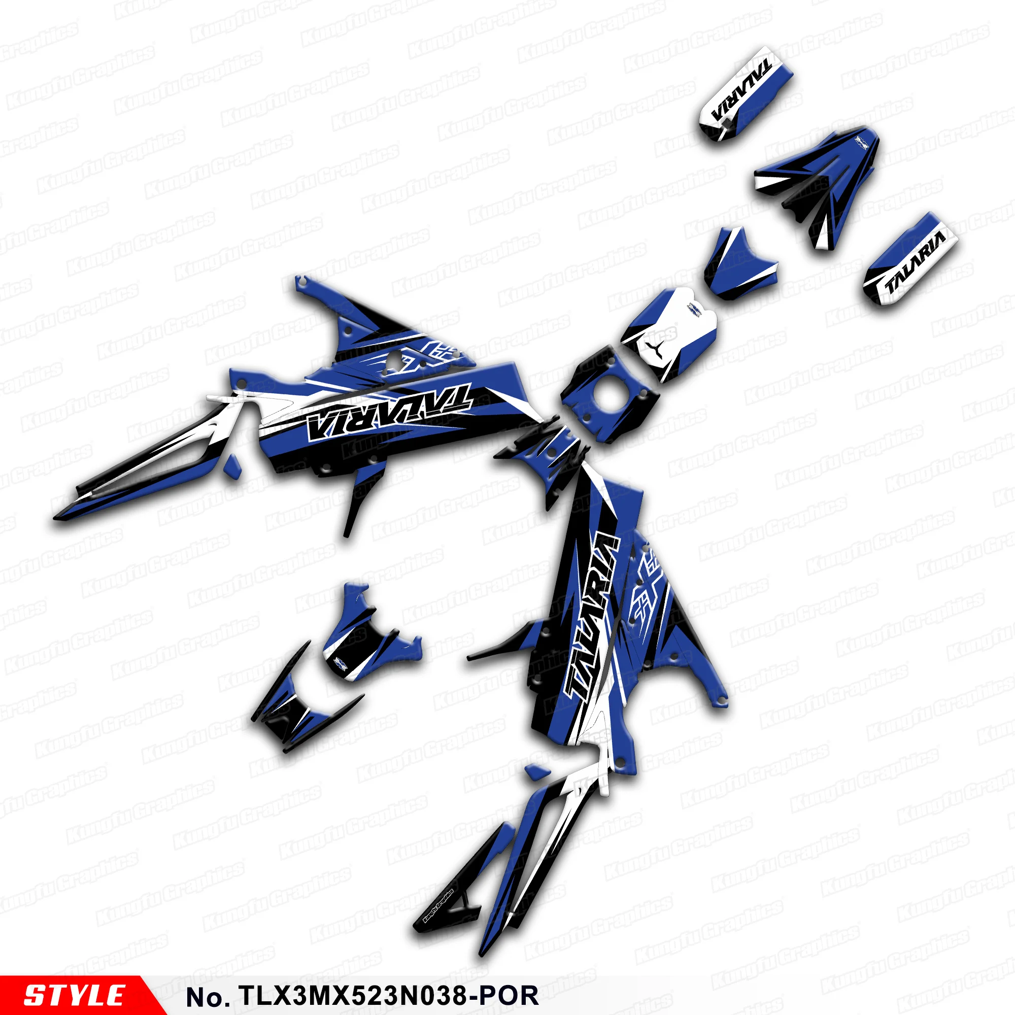 JY Racing Stickers Complete Adhesive Decals for Talaria XXX X3 Dirt eBike, Decoration, Style No.TLX3MX523N038-POR
JY Racing Stickers Complete Adhesive Decals for Talaria XXX X3 Dirt eBike, Decoration, Style No.TLX3MX523N038-POR
