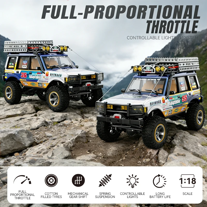 New JXC LR1801 RC Car 2.4G 1:18 Crawler 4WD Full Proportion RC Mode Simulation Climbing Off Road Remote Control Car Toy Boy Gift
New JXC LR1801 RC Car 2.4G 1:18 Crawler 4WD Full Proportion RC Mode Simulation Climbing Off Road Remote Control Car Toy Boy Gift