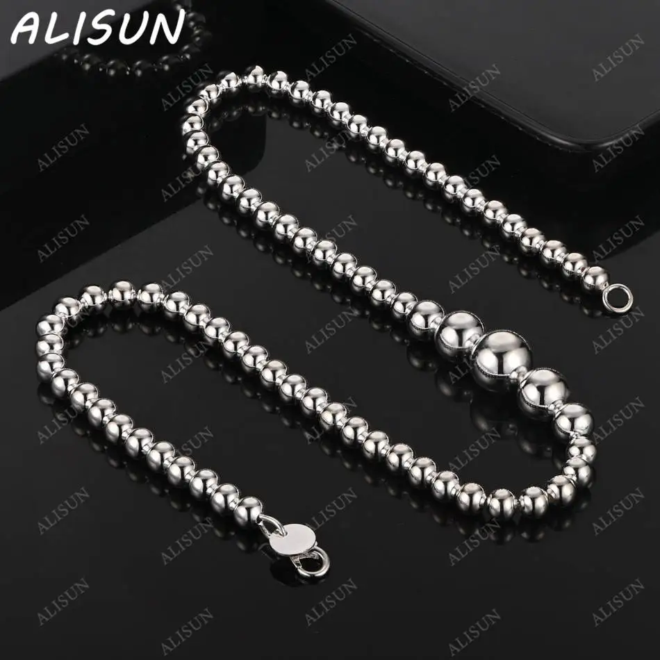 ALISUN 925 Sterling Silver 45cm Beads Chain Necklace For Women Man Charm Trend Birthday Gifts Fashion Party
ALISUN 925 Sterling Silver 45cm Beads Chain Necklace For Women Man Charm Trend Birthday Gifts Fashion Party