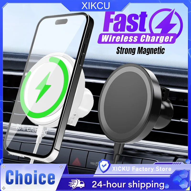 Car Magnetic Air Vent Phone Holder Wireless Charger Stand For Magsafe iPhone 17 16 15 14 13 Pro Max Cell Fast Charging Station
Car Magnetic Air Vent Phone Holder Wireless Charger Stand For Magsafe iPhone 17 16 15 14 13 Pro Max Cell Fast Charging Station