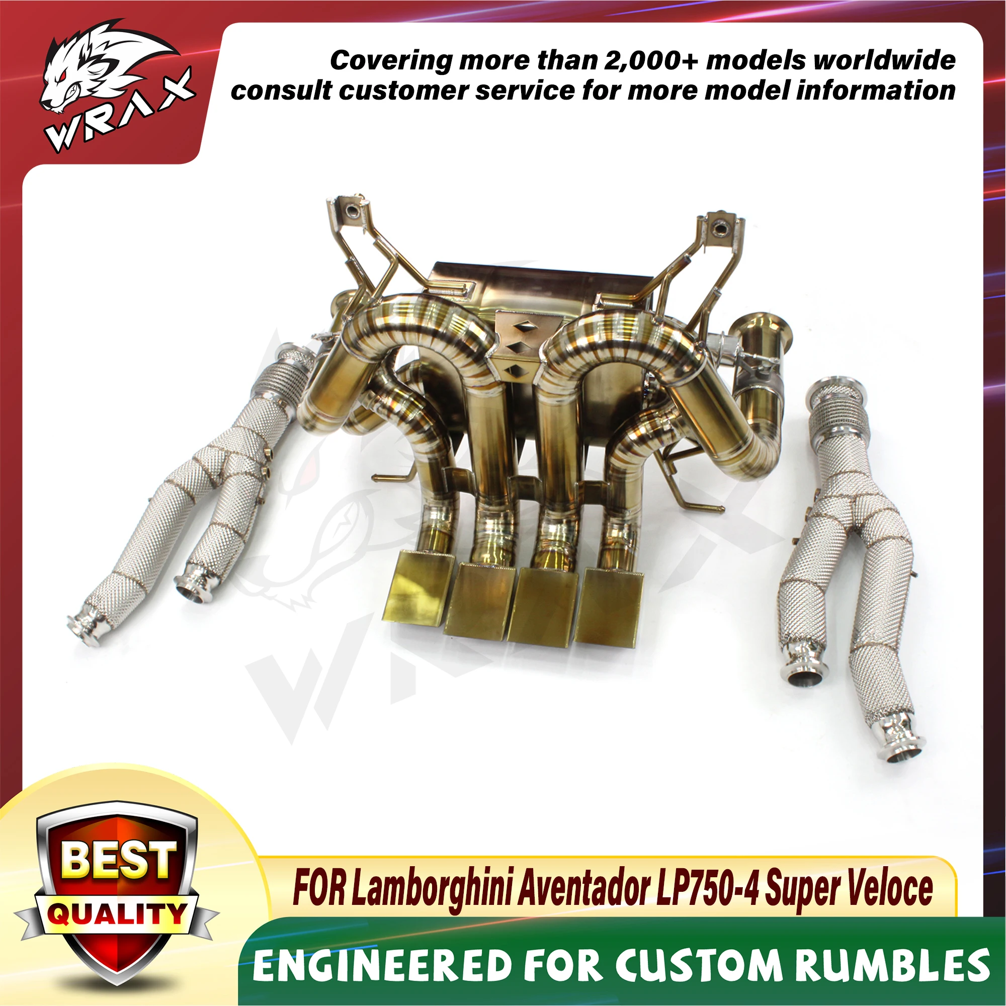 WRAX Titanium Exhaust with Deep Sound For Lamborghini Aventador LP750-4 Super Veloce Catback High Performance Exhaust System
WRAX Titanium Exhaust with Deep Sound For Lamborghini Aventador LP750-4 Super Veloce Catback High Performance Exhaust System