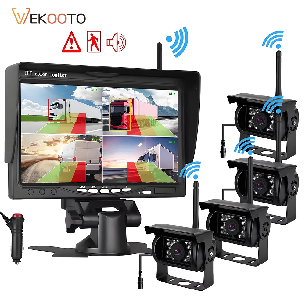 Wireless Backup Camera for Truck RV Trailer Bus Pickup 7" AHD1080P BSD Rear View Monitor 12V 24V Night Vision Excavator Camper
Wireless Backup Camera for Truck RV Trailer Bus Pickup 7" AHD1080P BSD Rear View Monitor 12V 24V Night Vision Excavator Camper
