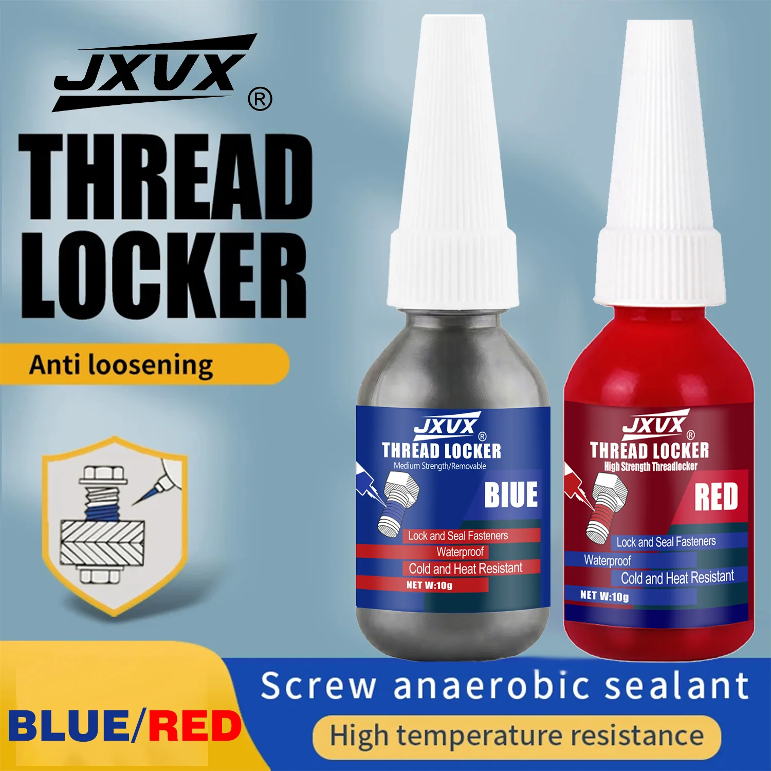 243/271 Medium To High Strength Threadlockers, Universal Anaerobic Thread Quickly Cured Adhesives, For All Metal Threaded Components, Removable Waterproof Curing Metal Glue,Rustproof 1-6pcs.
243/271 Medium To High Strength Threadlockers, Universal Anaerobic Thread Quickly Cured Adhesives, For All Metal Threaded Components, Removable Waterproof Curing Metal Glue,Rustproof 1-6pcs.