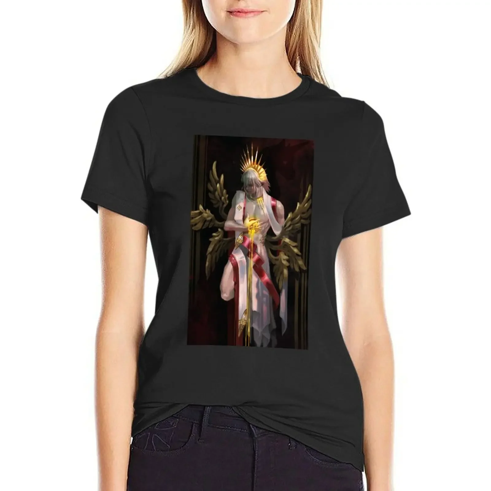 Angelic Haurchefant T-Shirt summer tops customs design your own kawaii clothes plus sizes Summer Women's clothing
Angelic Haurchefant T-Shirt summer tops customs design your own kawaii clothes plus sizes Summer Women's clothing