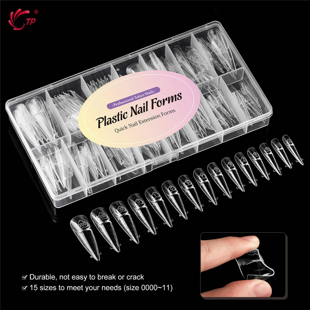 TP Space French Nail Dual Forms with Smart French Line 150pcs Stiletto Reusable Top Forms for Nails Extension Acrylic Nail Mold
TP Space French Nail Dual Forms with Smart French Line 150pcs Stiletto Reusable Top Forms for Nails Extension Acrylic Nail Mold