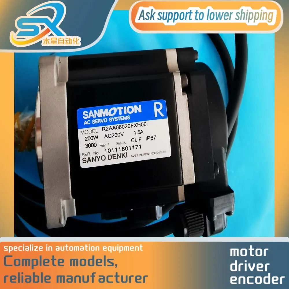 Sanyo AC Servo Motor 200w R2AA06020FXH00 for Industrial Automation
Sanyo AC Servo Motor 200w R2AA06020FXH00 for Industrial Automation