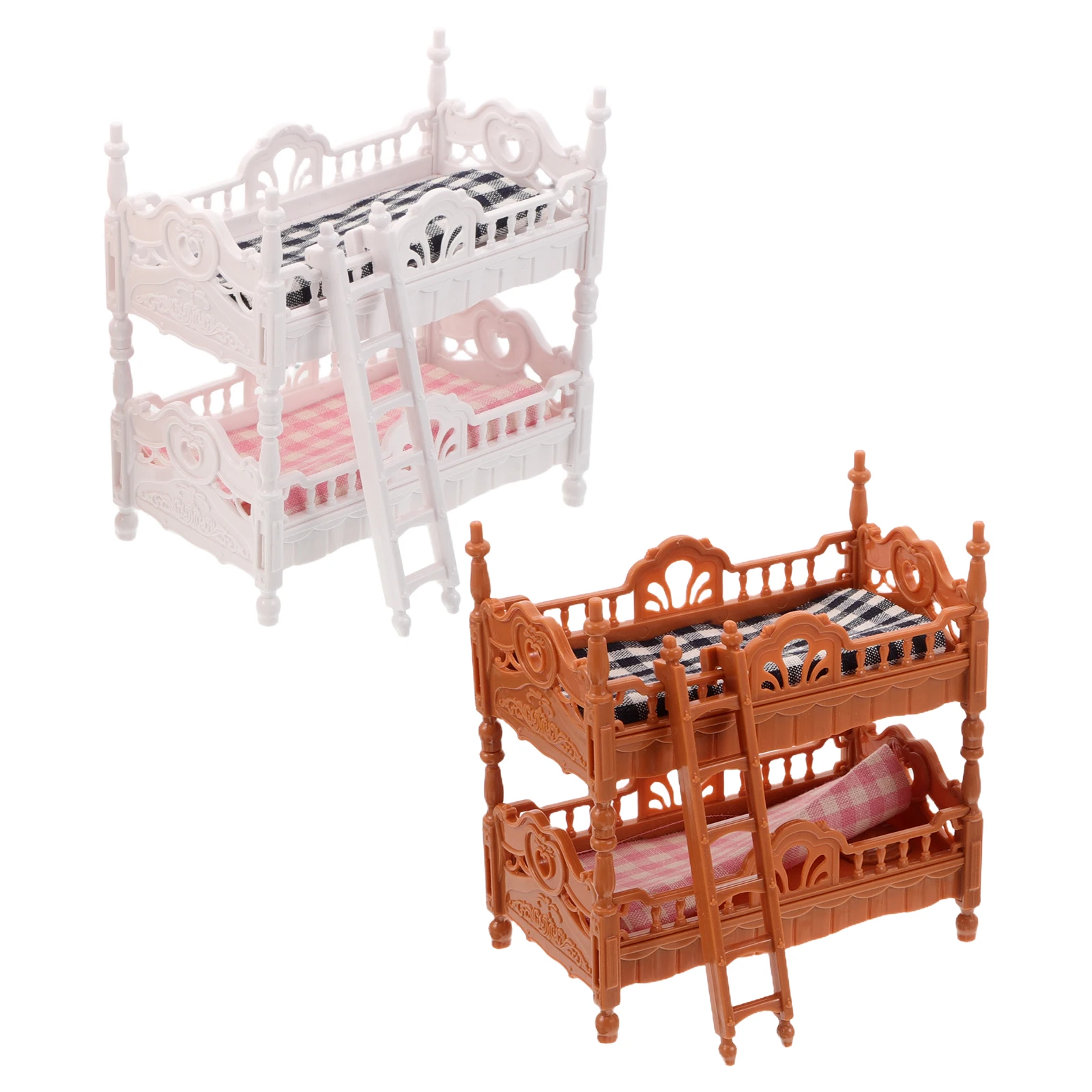 2 Sets House Top and Bottom Bunk Bed Toy Dollhouse Bedroom Furniture Mini Prop Ornament Decoration
2 Sets House Top and Bottom Bunk Bed Toy Dollhouse Bedroom Furniture Mini Prop Ornament Decoration