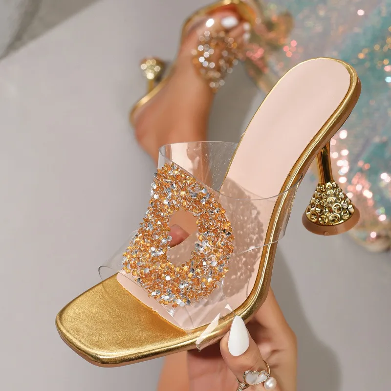 Women's Shoes French Rhinestone High Heel Sandals Luxury Gold High Heels for Woman Temperament Party Shoes Sandalias De Mujer
Women's Shoes French Rhinestone High Heel Sandals Luxury Gold High Heels for Woman Temperament Party Shoes Sandalias De Mujer