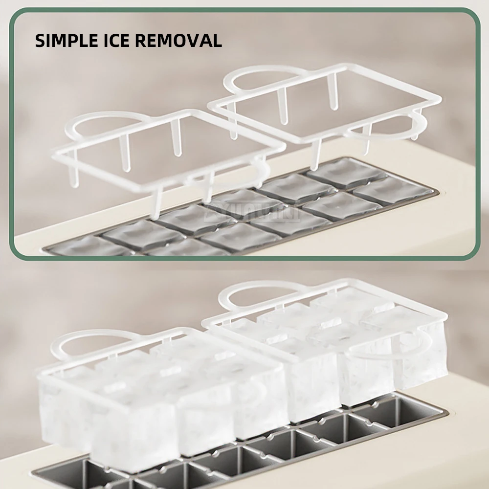 Small Desktop Ice Maker Automatic Ice Making Box Ice Cubes Grid Home