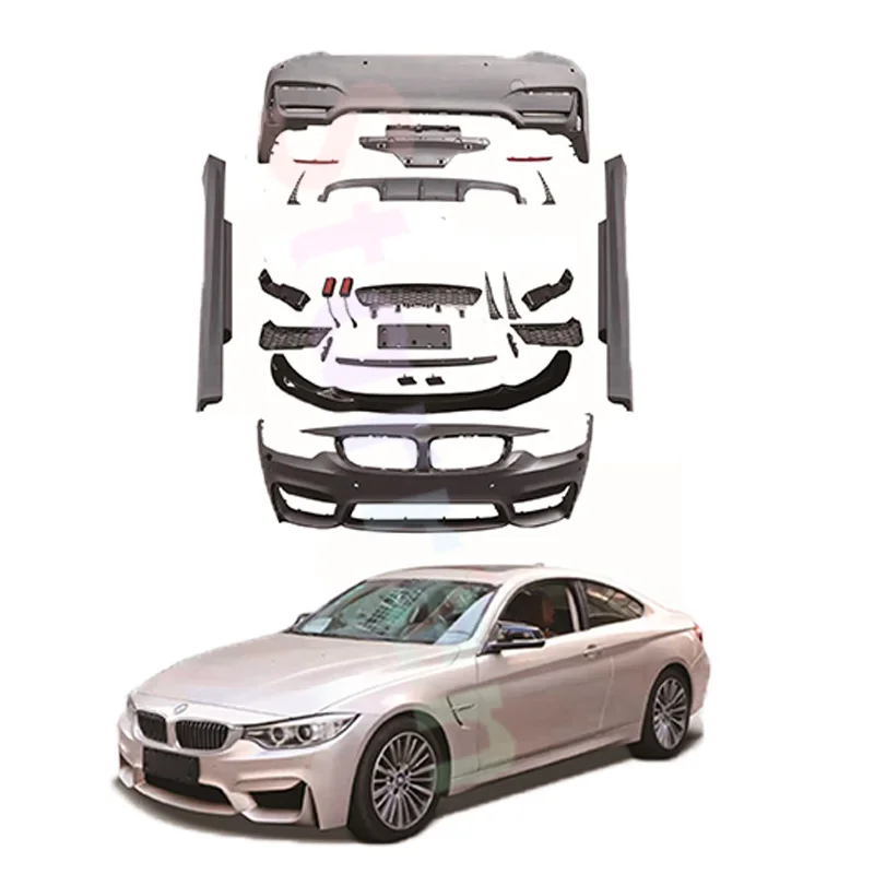 Plastic Material Series 4 F32 F33 F36 420i 428i for BMW Front Bumper Rear Bumper Side Skirt and Wing Spoiler M4 Style Body Kit
Plastic Material Series 4 F32 F33 F36 420i 428i for BMW Front Bumper Rear Bumper Side Skirt and Wing Spoiler M4 Style Body Kit