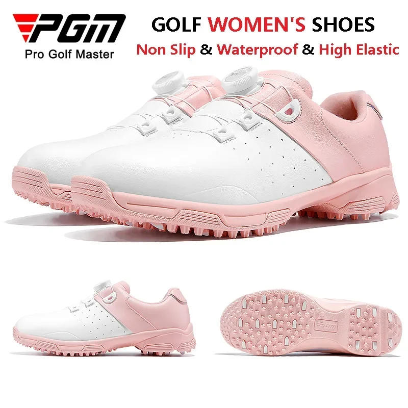 PGM Women Breathable Anti Slip Spike Golf Shoes Lady Waterproof Casual Sneakers Women Rotating Buckle Shoes Golf Footwear
PGM Women Breathable Anti Slip Spike Golf Shoes Lady Waterproof Casual Sneakers Women Rotating Buckle Shoes Golf Footwear