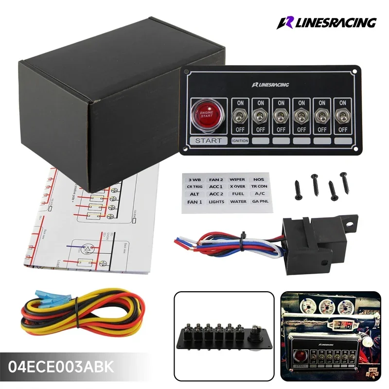 Switch Panel LR New version Racing Car Ignition Six Ways Accessory Engine Start Rocker 6 Pins Push Switch Aluminum ABS Black
Switch Panel LR New version Racing Car Ignition Six Ways Accessory Engine Start Rocker 6 Pins Push Switch Aluminum ABS Black