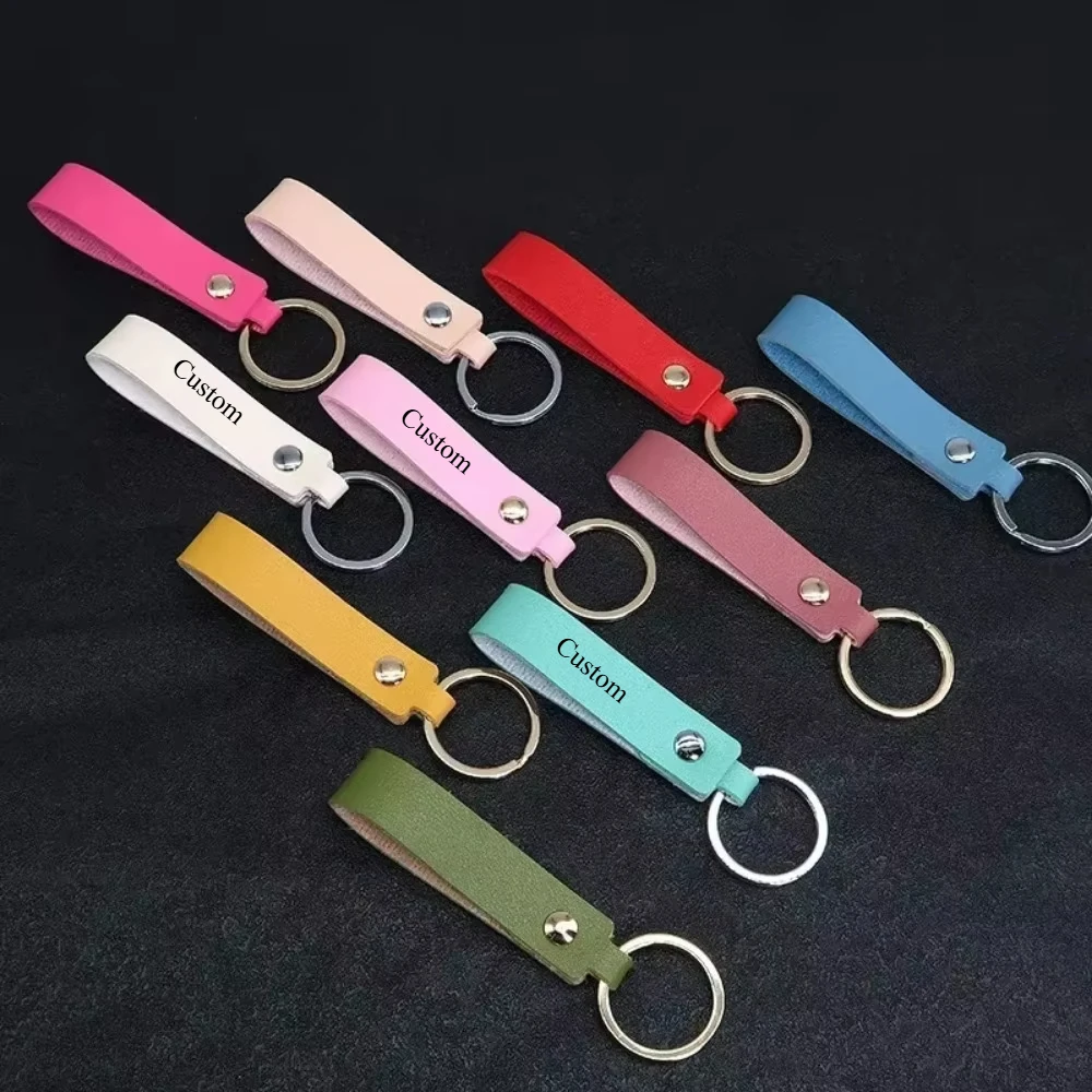 New Concise Keychain Gift Luxury Custom Logo Name Leather Colors Pure Color Personalized Keyring Car Moto Key Ring Accessories
New Concise Keychain Gift Luxury Custom Logo Name Leather Colors Pure Color Personalized Keyring Car Moto Key Ring Accessories