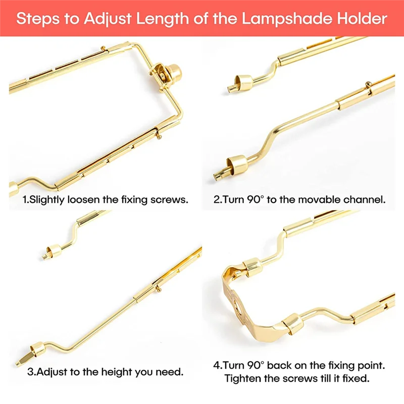 2Piece Lamp Shade Harp Holder E14,E26,E27 Light Base Adapter Adjustable Lamp Harp Kit Gold Horn Frame Lampshade Bracket 
2Piece Lamp Shade Harp Holder E14,E26,E27 Light Base Adapter Adjustable Lamp Harp Kit Gold Horn Frame Lampshade Bracket