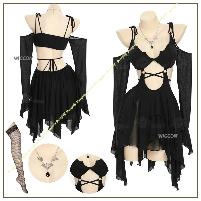 Костюмы для косплея, аниме, игровой костюм для девочек, готическое темное платье, сказочная юбка, вечерние носки на Хэллоуин, кружевные сетчатые чулки, Рождество
Костюмы для косплея, аниме, игровой костюм для девочек, готическое темное платье, сказочная юбка, вечерние носки на Хэллоуин, кружевные сетчатые чулки, Рождество