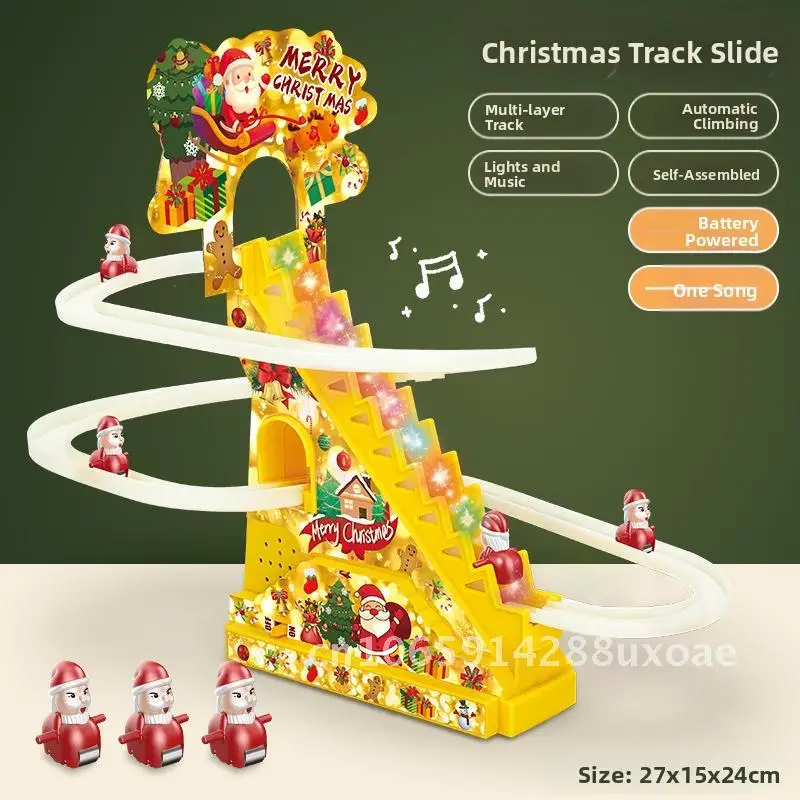 Christmas toy electric track ladder children's electric educational toy Santa Claus decoration music box
Christmas toy electric track ladder children's electric educational toy Santa Claus decoration music box