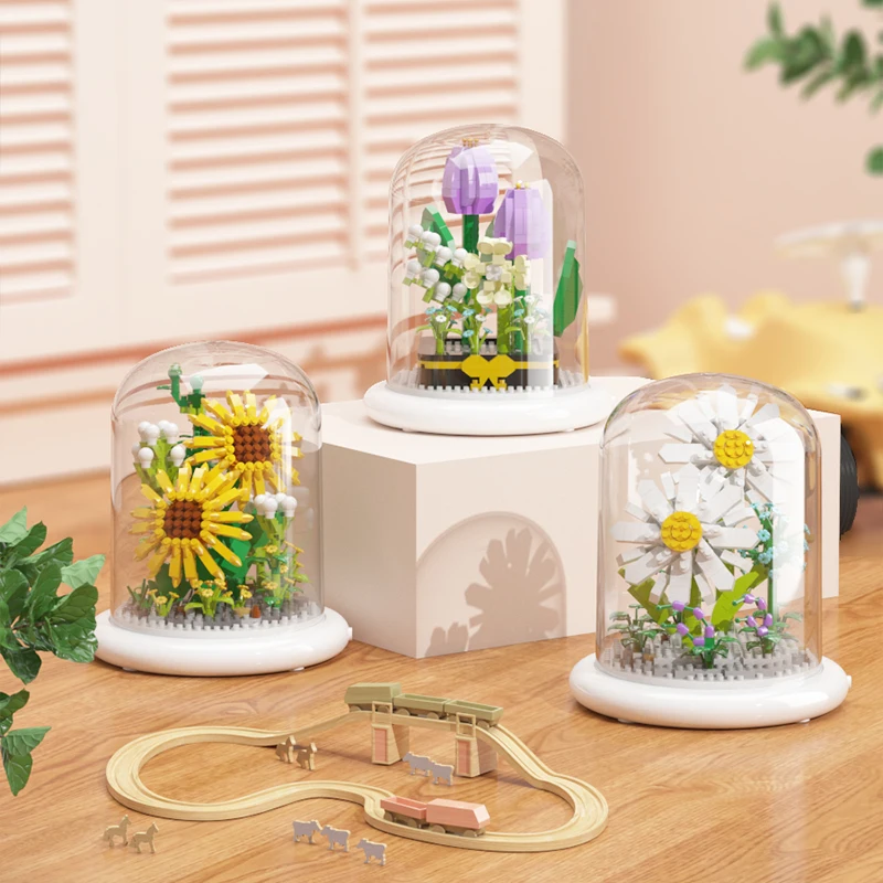 MOC New Valentine's Day Gift Handmade Assembly of Building Blocks Flowers Couple Gift Birthday Desktop Decoration model For Kids
MOC New Valentine's Day Gift Handmade Assembly of Building Blocks Flowers Couple Gift Birthday Desktop Decoration model For Kids