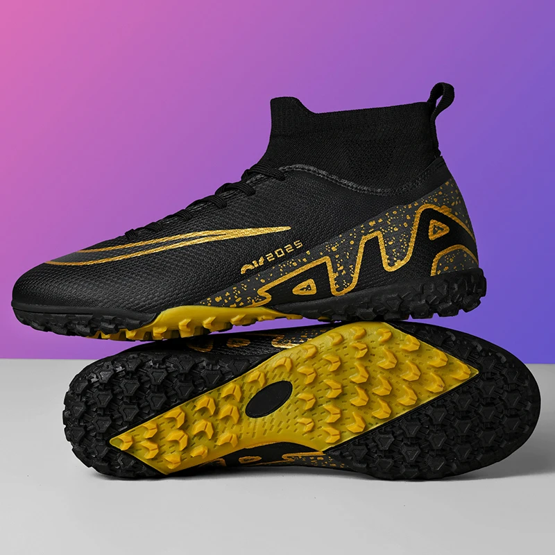 Новые мужские футбольные бутсы с шипами для игры в зале и на улице, нескользящие, дышащие, для матчей, с защитой голеностопа
Новые мужские футбольные бутсы с шипами для игры в зале и на улице, нескользящие, дышащие, для матчей, с защитой голеностопа