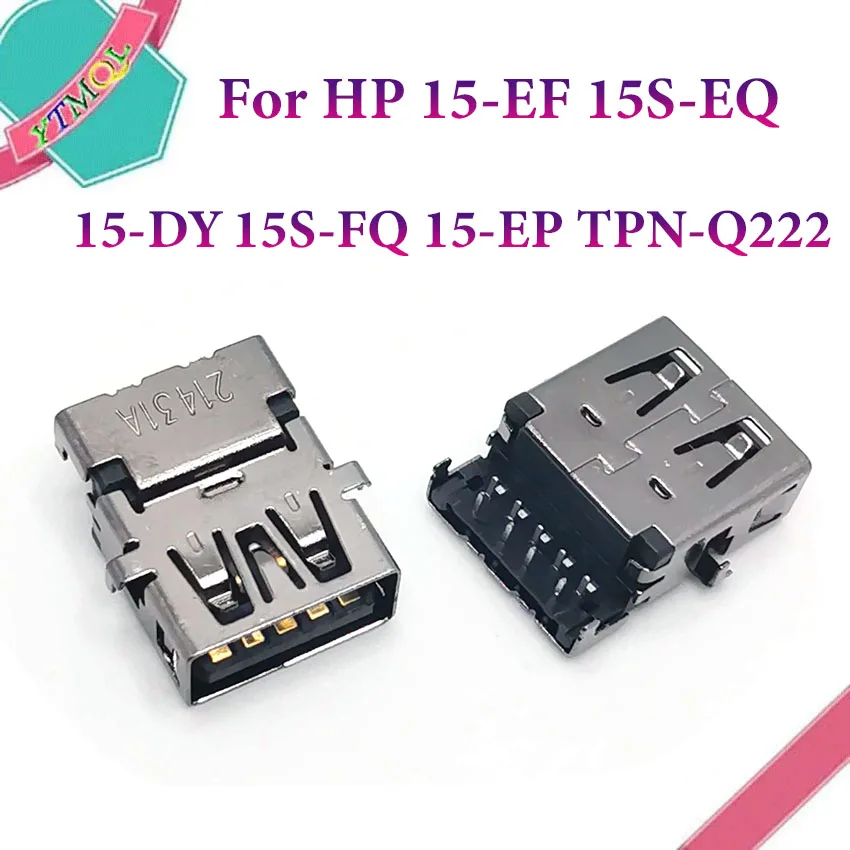 1 шт. USB 3,0 Type-A гнездовой разъем для зарядного порта для HP 15-EF 15S-EQ 15-DY 15S-FQ 15-EP TPN-Q222, подходит для разъема
1 шт. USB 3,0 Type-A гнездовой разъем для зарядного порта для HP 15-EF 15S-EQ 15-DY 15S-FQ 15-EP TPN-Q222, подходит для разъема