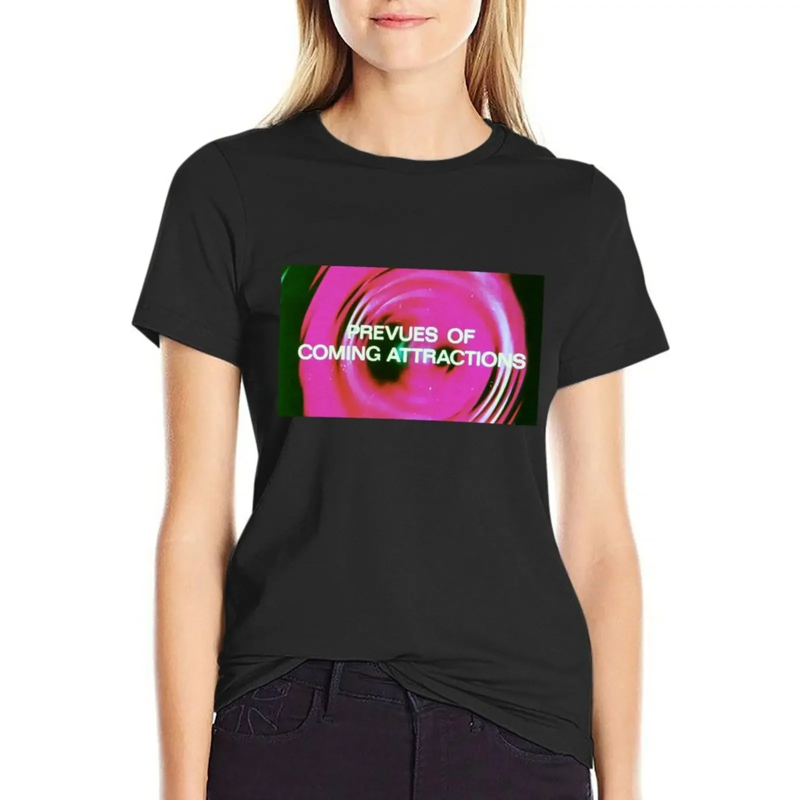 Prevues of Coming Attractions T-Shirt lady clothes blanks graphics kawaii clothes designer clothes Women luxury
Prevues of Coming Attractions T-Shirt lady clothes blanks graphics kawaii clothes designer clothes Women luxury