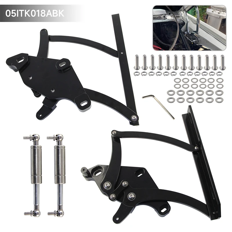 Aluminum Billet Hinge Kit For 1971-1973 Ford Mustang Custom Hood Hinges LH & RH 2-Door Grande Mach 1 CNC Black
Aluminum Billet Hinge Kit For 1971-1973 Ford Mustang Custom Hood Hinges LH & RH 2-Door Grande Mach 1 CNC Black