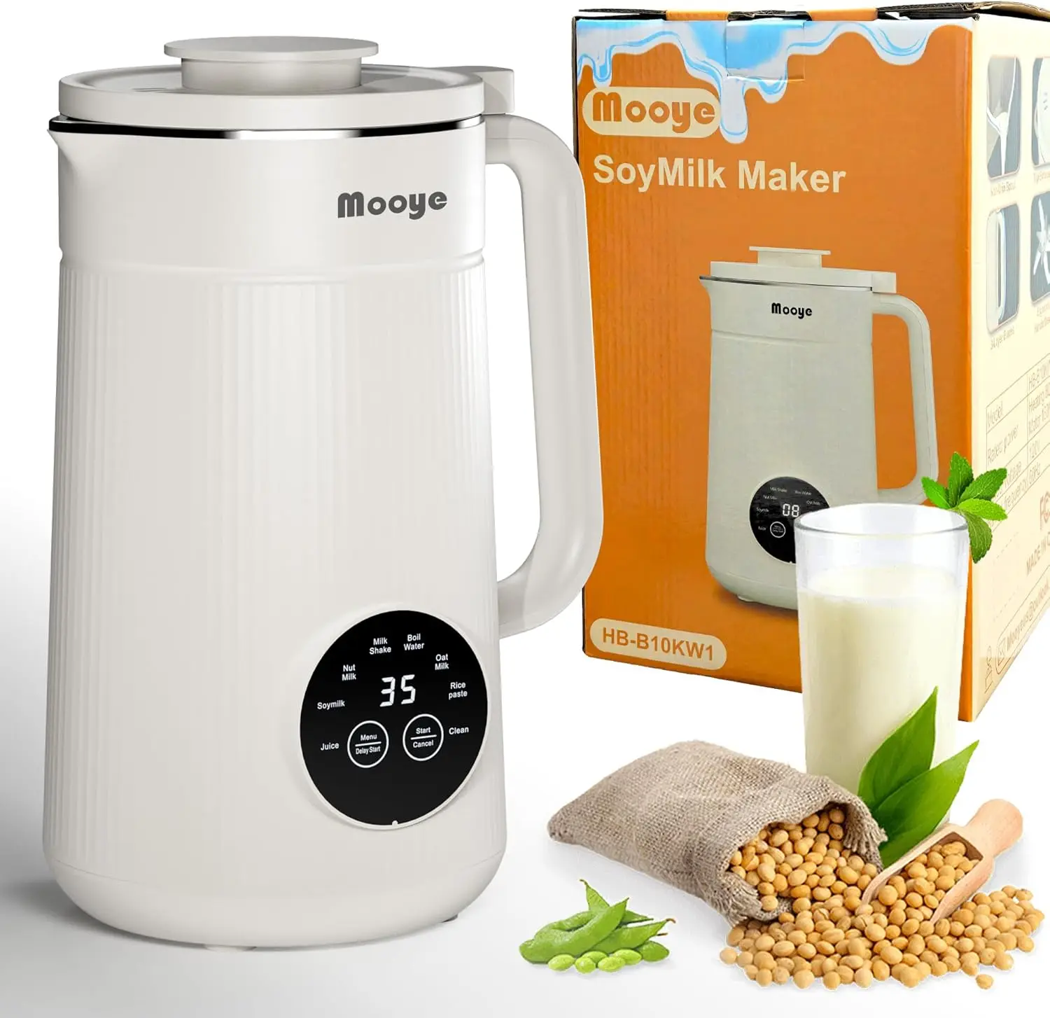 35Oz Automatic Nut Milk Maker With Nut Milk Bag - Homemade Almond, 10 Blades, Oat, Soy Machine - Auto-Operation, 12 Hours
35Oz Automatic Nut Milk Maker With Nut Milk Bag - Homemade Almond, 10 Blades, Oat, Soy Machine - Auto-Operation, 12 Hours
