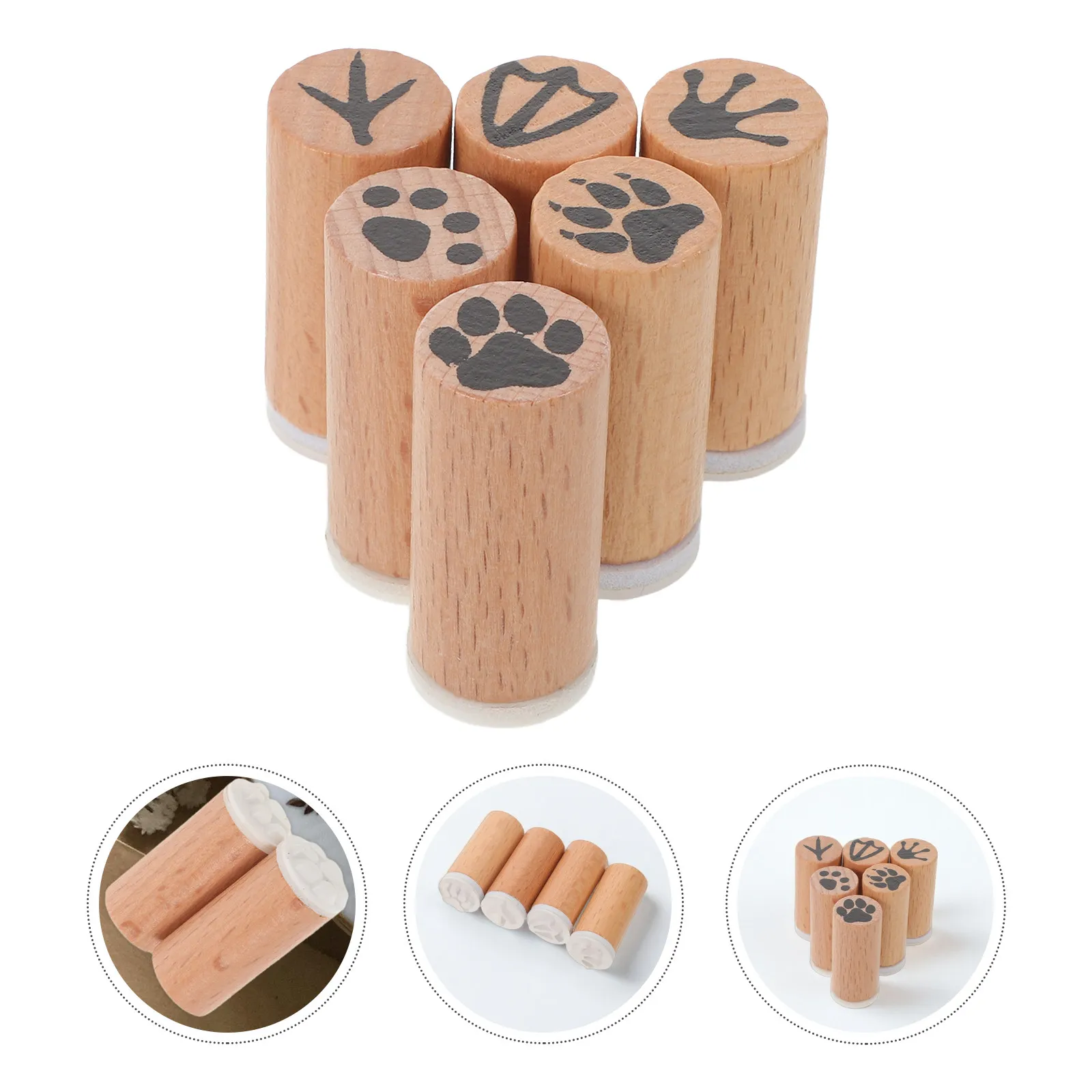 6Pcs Wooden Paw Print Animal Stamps Natural Wood Craft Stamps for Scrapbooking Journaling Cards Making DIY Art Gifts Zoo Themed
6Pcs Wooden Paw Print Animal Stamps Natural Wood Craft Stamps for Scrapbooking Journaling Cards Making DIY Art Gifts Zoo Themed