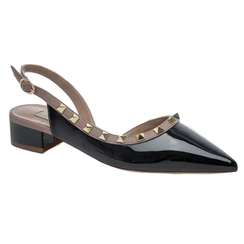 【Measure your feet length before order】Women Block Heel Sandals Rivet Pointed Toe Slingback Fashion Party Dress Shoes 73-CHC-33
【Measure your feet length before order】Women Block Heel Sandals Rivet Pointed Toe Slingback Fashion Party Dress Shoes 73-CHC-33