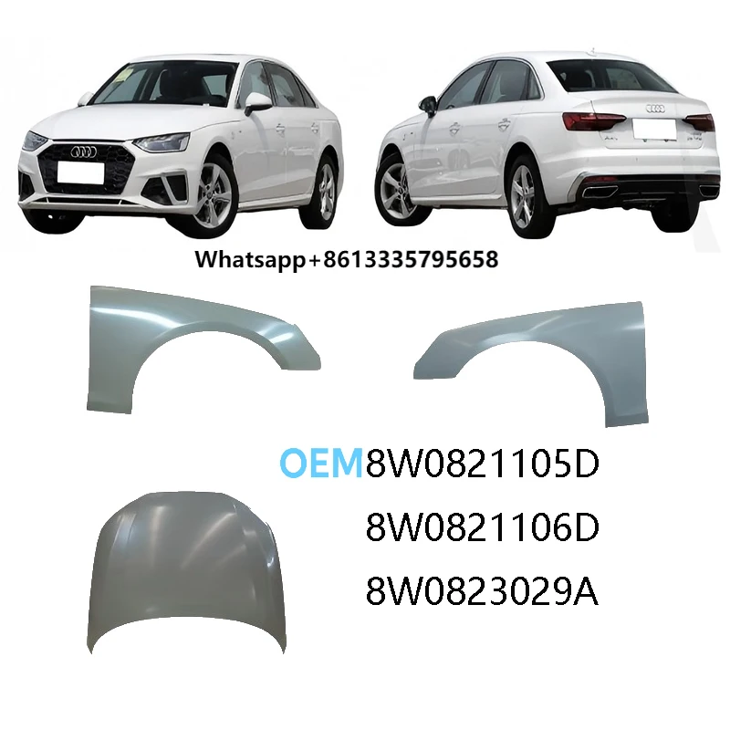 Premium A4 B9 Front Fenders Hood OEM 8W0821105D/8W0821106D/8W0823029A Steel Construction Precision Fit Body Parts
Premium A4 B9 Front Fenders Hood OEM 8W0821105D/8W0821106D/8W0823029A Steel Construction Precision Fit Body Parts