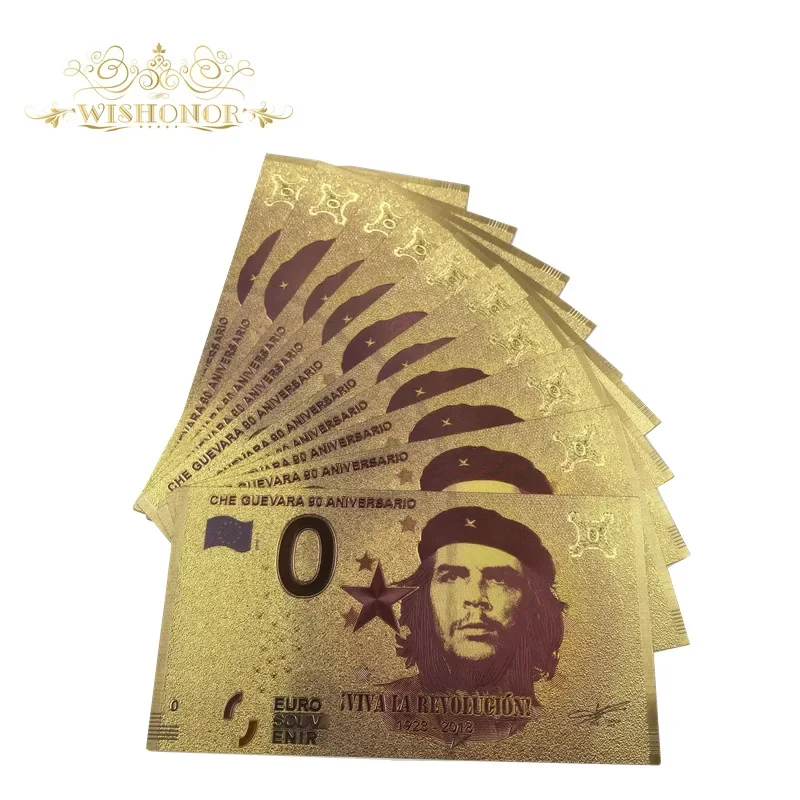 1928 - 2018's CHE GUEVARA 90 ANIVERSARIO Euro SOUV ENIR 0 Euro Gold Foil Banknote For Business & Christmas Gifts
1928 - 2018's CHE GUEVARA 90 ANIVERSARIO Euro SOUV ENIR 0 Euro Gold Foil Banknote For Business & Christmas Gifts